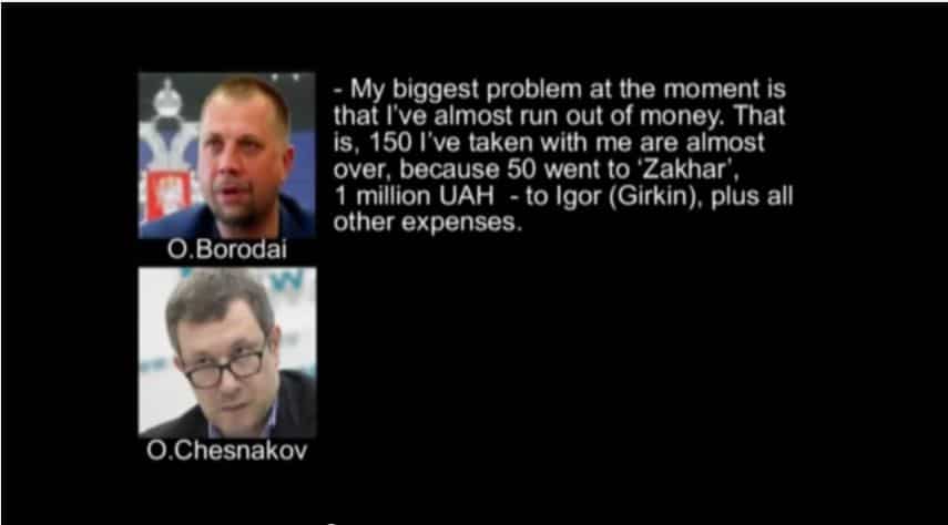 Intercepted conversations between terrorist leaders and Russian politics