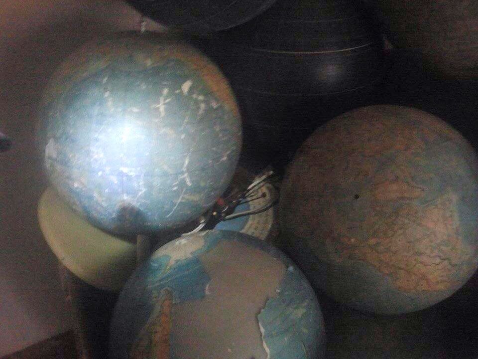 Mined school globes