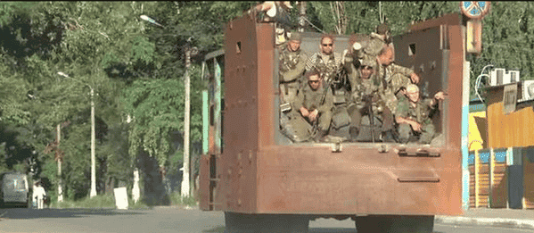 militants trash car ir uaposition 2