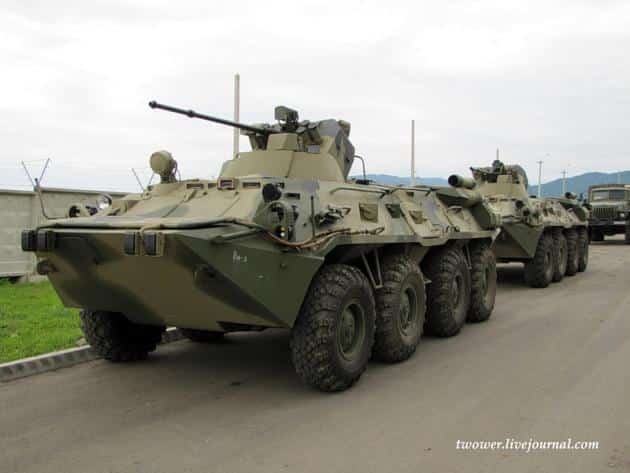 APC is armed with turret machine gun BPPU-1 ir uaposition
