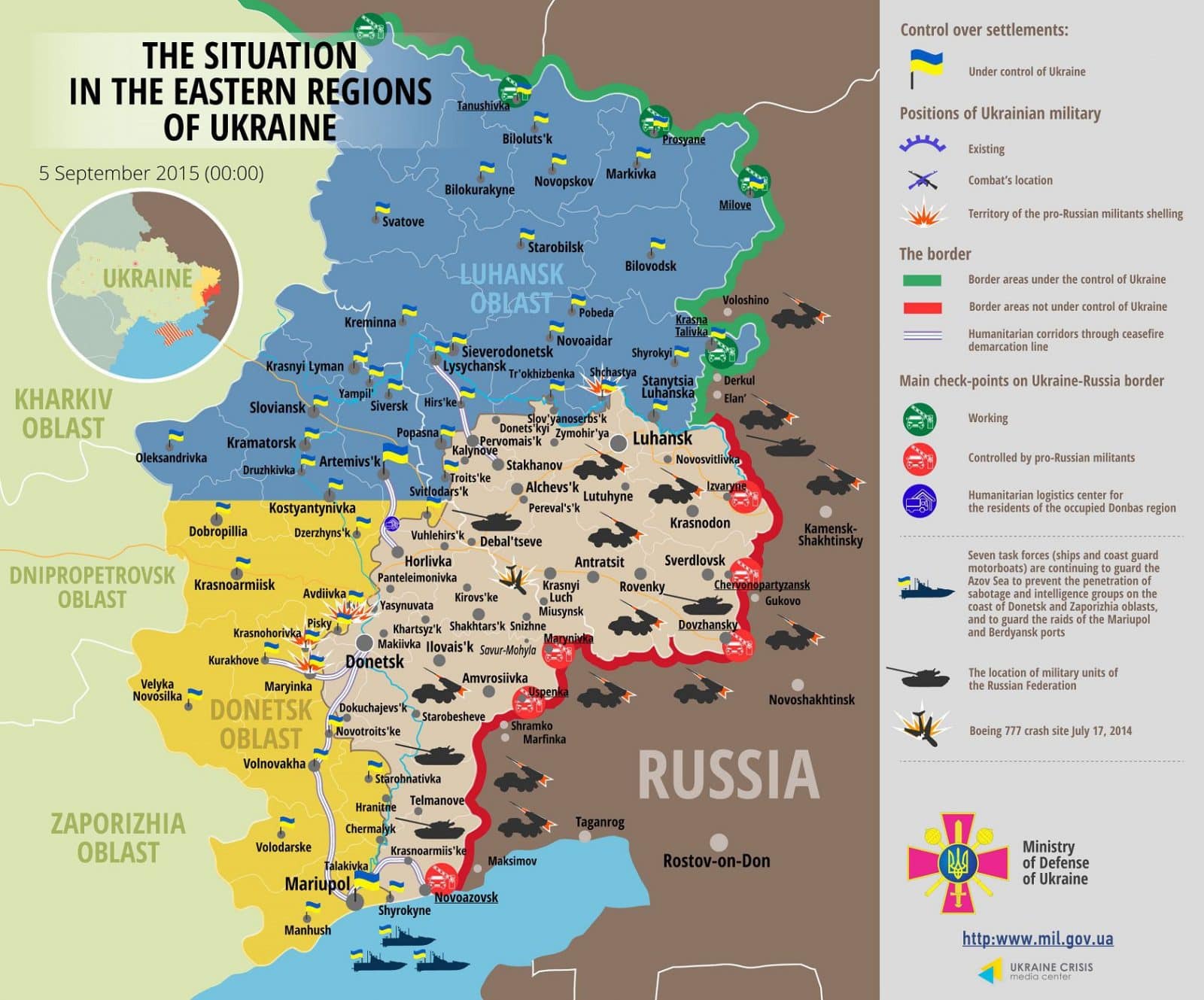 National Security and Defense Council: Situation in Eastern Ukraine 5/09/2015