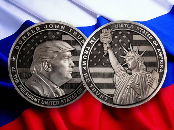 Russia is so glad about Trump’s inauguration that minted coins with his profile image