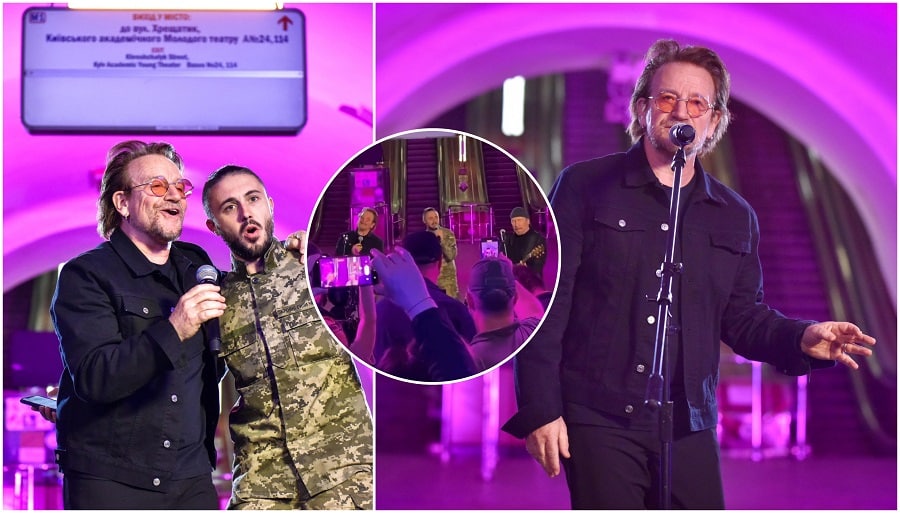Legendary band U2 gave a concert in Kyiv metro station – video