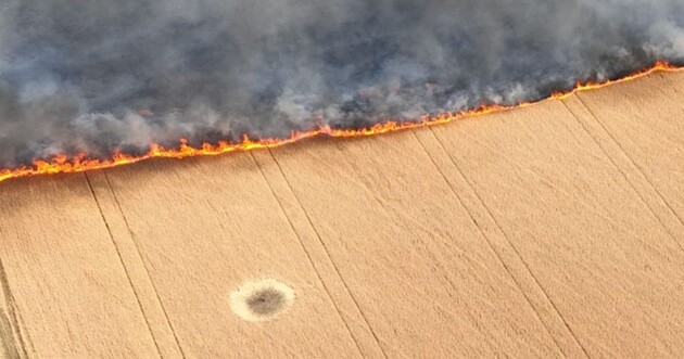 Russian invaders purposefully destroy grain crops