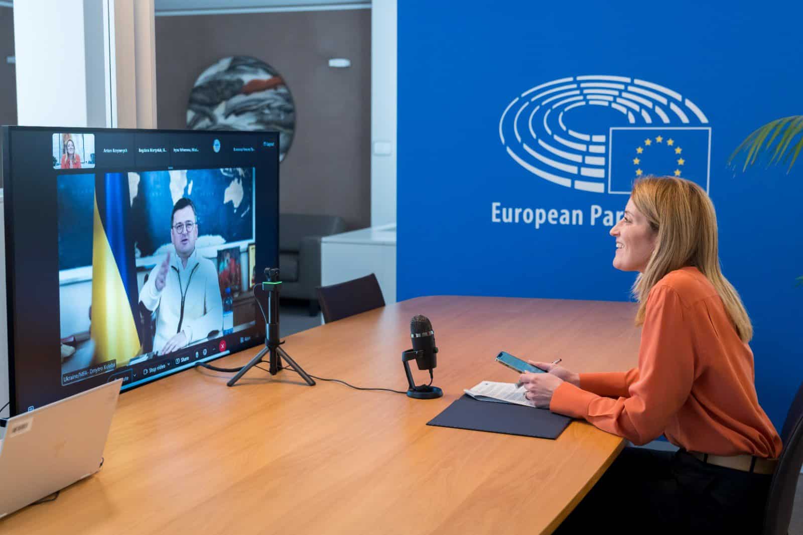 Ukraine’s Foreign Minister discussed with the EP President creation of a special tribunal for Russia