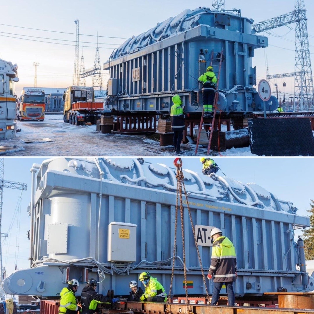 Ukraine received a powerful autotransformer from Lithuania: photo